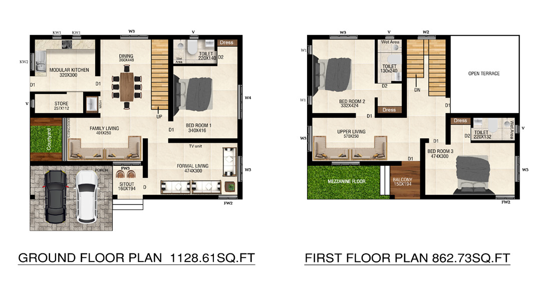 3BHK (1749 Sqft)